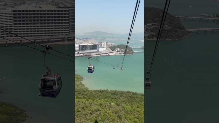 Hong Kong vacation/ cable car/ Aerial view Hong Kong/ Tian Tan Buddha